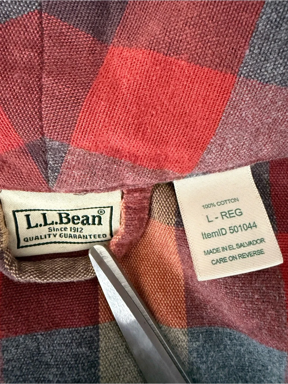 L.L.Bean Men's Scotch Plaid Cotton Flannel Robe Large Multicolor Tartan Heritage